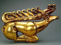 Scythian Stag, Gold Shield Ornament, State Hermitage Museum, St. Petersburg, Russia.